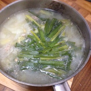 あったまる…優しい野菜と肉そぼろの白湯風 喉風邪に